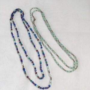 2 handmade bead necklaces 1